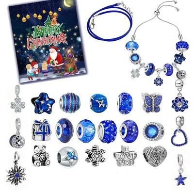 Noel Advent Takvimi Bileklik 24 Gün Noel Geri Sayım Takvimi Bileklik Seti Kendin Yap Takı Yapım Kiti Noel Hediyesi