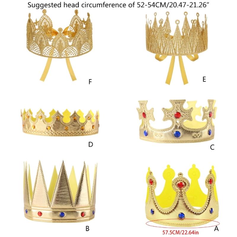 Royal Crowns Prince Crown Costume Accessories for Royal Themed Parties,Halloween,Cosplay,Roleplay Birthday Celebrations