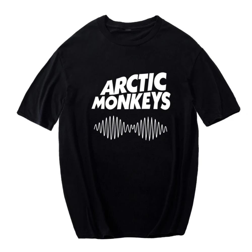 

Футболка мужская Arctic Monkeys, летние винтажные топы, повседневная футболка, свободные смешные хлопковые мужские футболки в стиле хип-хоп S