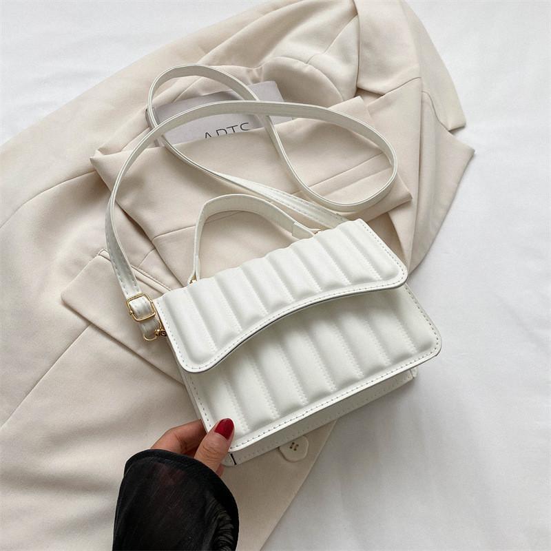 Fashionable Simple Crossbody Bag For Women In Black White Brown And Khaki Colors