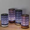 Aroma Diffuser Scent Ultrasonic Air Humidifier Iron Art Hollow Lotus Flower Pattern 2025 New Home Decorations with LED Lights