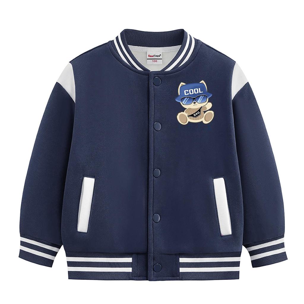 Jungen Koreanischer Stil Winter Baseballjacke mit Samt