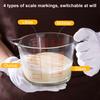 Yousheng Glass Measuring Cup Triple Measurement Scale Cup Heat Resistant Microwave Safe Kitchen Tools with V-Shaped Spout And Ergonomic Handle