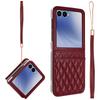 Luxury Styly PU Leather Phone Case with Wrist Strap Compatible with Galaxy Z Flip 7 Flip6 Flip5 Flip 4 Case with Bank Card Slot