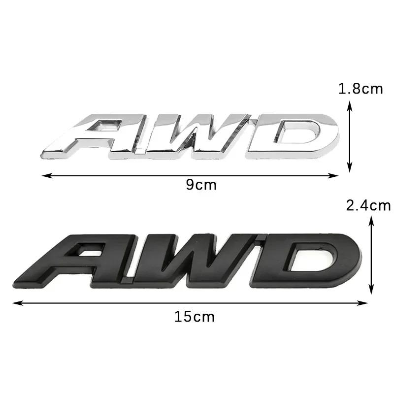 3D Metal AWD Letters Car Rear Trunk Fender Emblem Badge Sticker for Honda CR-V HR-V Pilot Passport Ridgeline Accessories ajl256