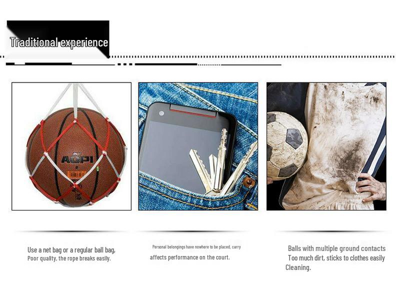 Spot PU Basketball & Soccer Ball Oxford Cloth Crossbody Storage Bag for Outdoor Training