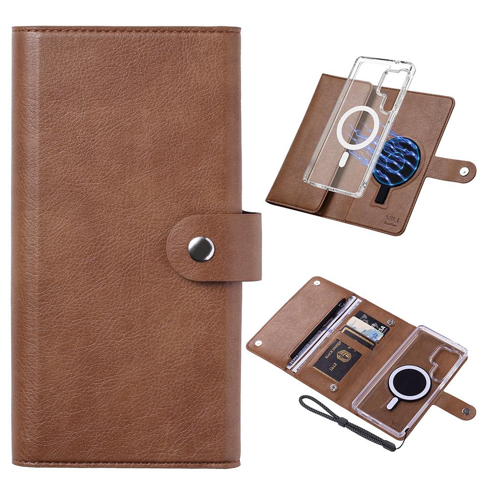 

VILI GVB-C Series for Samsung Galaxy S25 Ultra Magnetic Case RFID Blocking Detachable Leather Phone Cover C