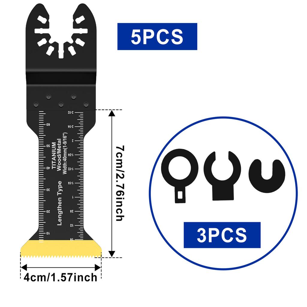 5 to 12Pcs Oscillating Saw Blades Set Japanese Tooth Professional Multitool Blades Arc Edge Cutting for Wood Plastic Cutting
