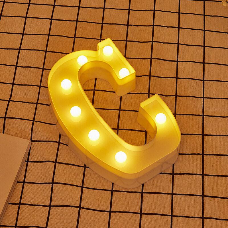 26 Luminous Alphabet Letter LED Night Lights Ambience Battery Light Letters Lamp Christmas Wedding Birthday Party Decoration