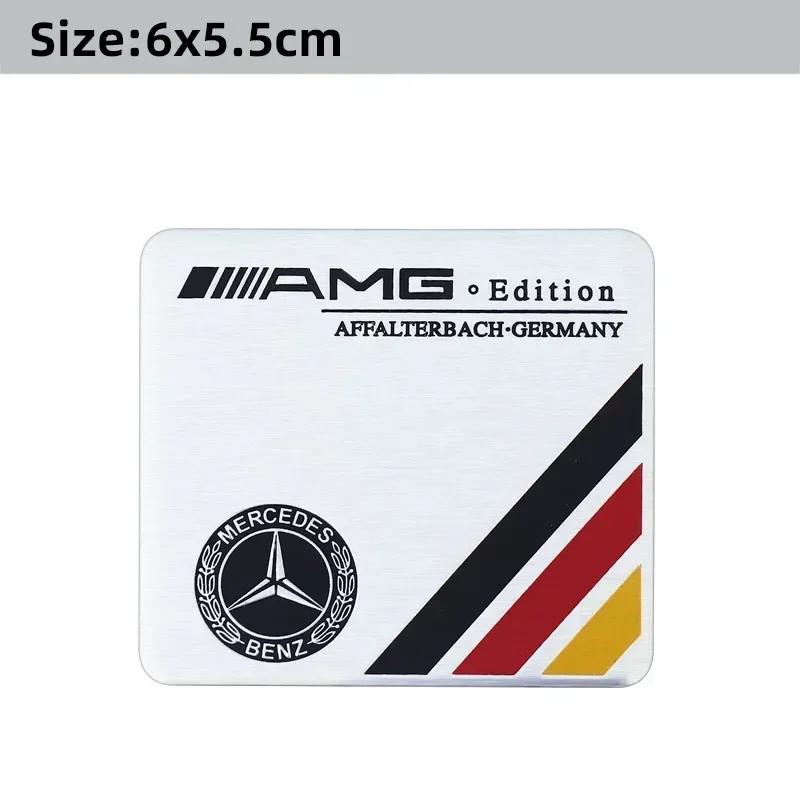 3D Aluminium Car Logo Sticker Decals Auto Decoration Accessories For Mercedes Benz AMG W204 W205 W203 W211 W212 W213 W201 W210