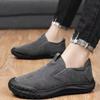 Men Sneakers Retro Suede Leather Casual Shoes Non Slip Driving Shoes For Men Slip On Loafers Low-Top Safety Work Shoes