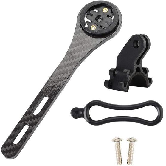 AYNEFY Out-Front Bike Mount, Carbon Fiber Bike Computer Holder Fits for Series iGPSPORT Series(Black) чёрный