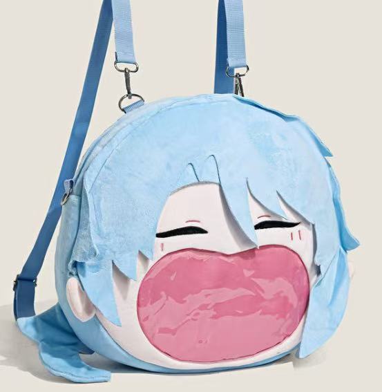 Genshin Impact Xiao Cosplay Itabag Trasparente Grande Capacità Zaino con Zip Borsa a Spalla Messenger