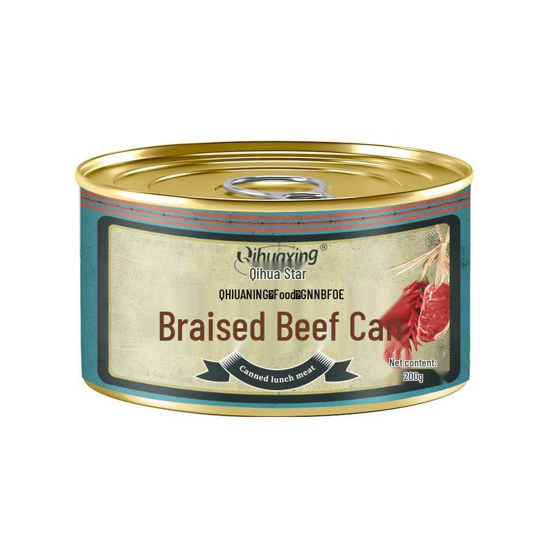 Qihuaxing Slightly Spicy Braised Beef Cans (4-Pack)