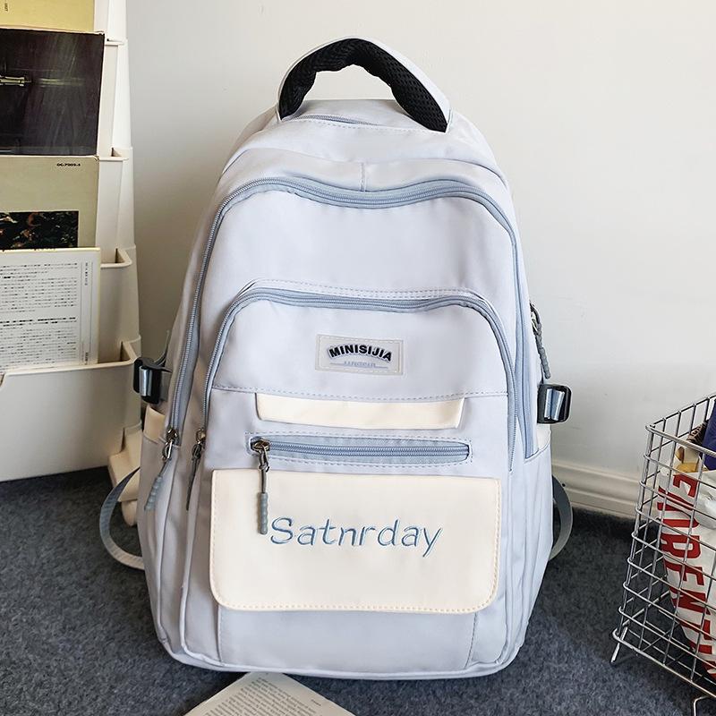 Primary School Boy Junior High School Student Burgundy Backpack Female College Student High School Student Backpack