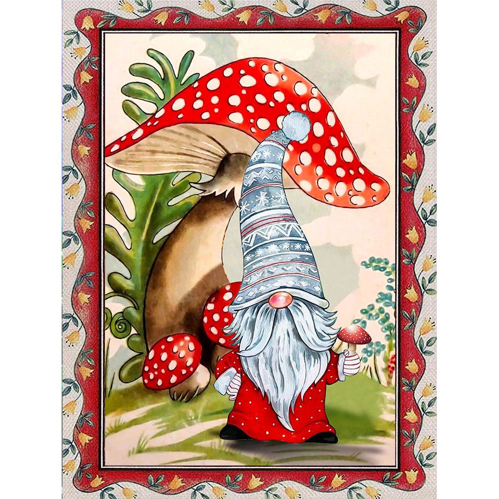 

5D Diy Алмазная картина Грибные гномы Набор для вышивки крестиком Полная алмазная вышивка Мозаика Художественная картина Стразы Декор Подарок Full Round 20x30cm