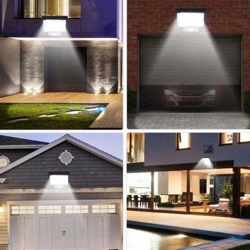 Lampa Solarna Z Czujnikiem Ruchu Zmierzchu 128 Led Cob Osobny Panel + Pilot