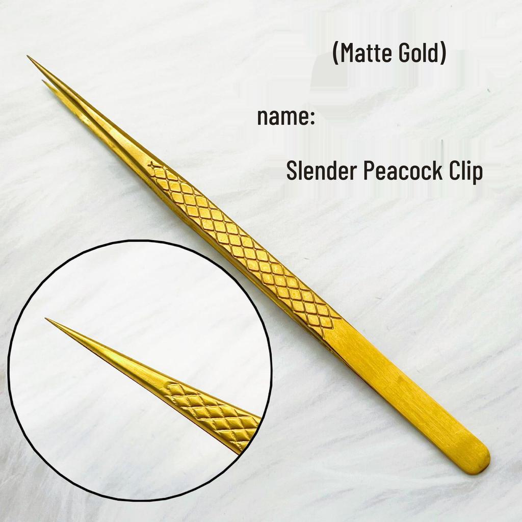 Gold Precision Eyelash Extension Tweezers: Mesh, Feather, Dolphin, Blooming Styles