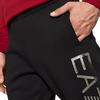 Emporio Armani EA7 Logo Print Elastic Waist Mid-Rise Tapered Knit Sports Pants Men bottoms Black 8NPPB5-PJ07Z-1205