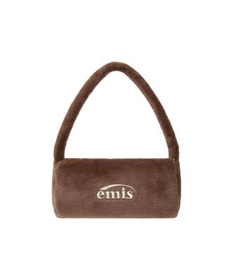 Emis Fur Cylinder Bag-Brown