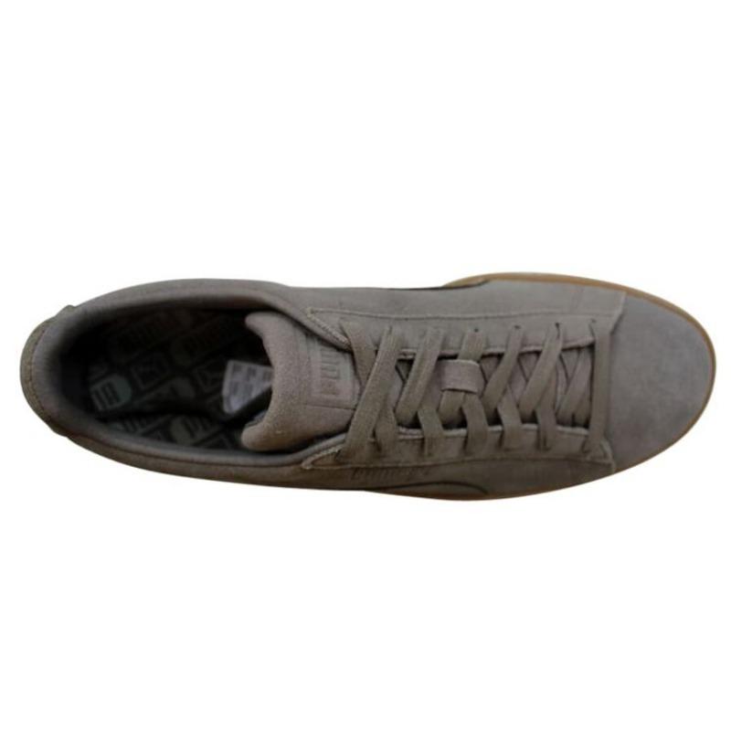 PUMA Suede Classic Unisex Low Top Skate Shoes Faux Leather Comfort Wear-resistant Grey Brown 363869-01