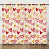 Curtains Full Screen Love Romantic 3D Digital Printing Blackout Curtain Punching