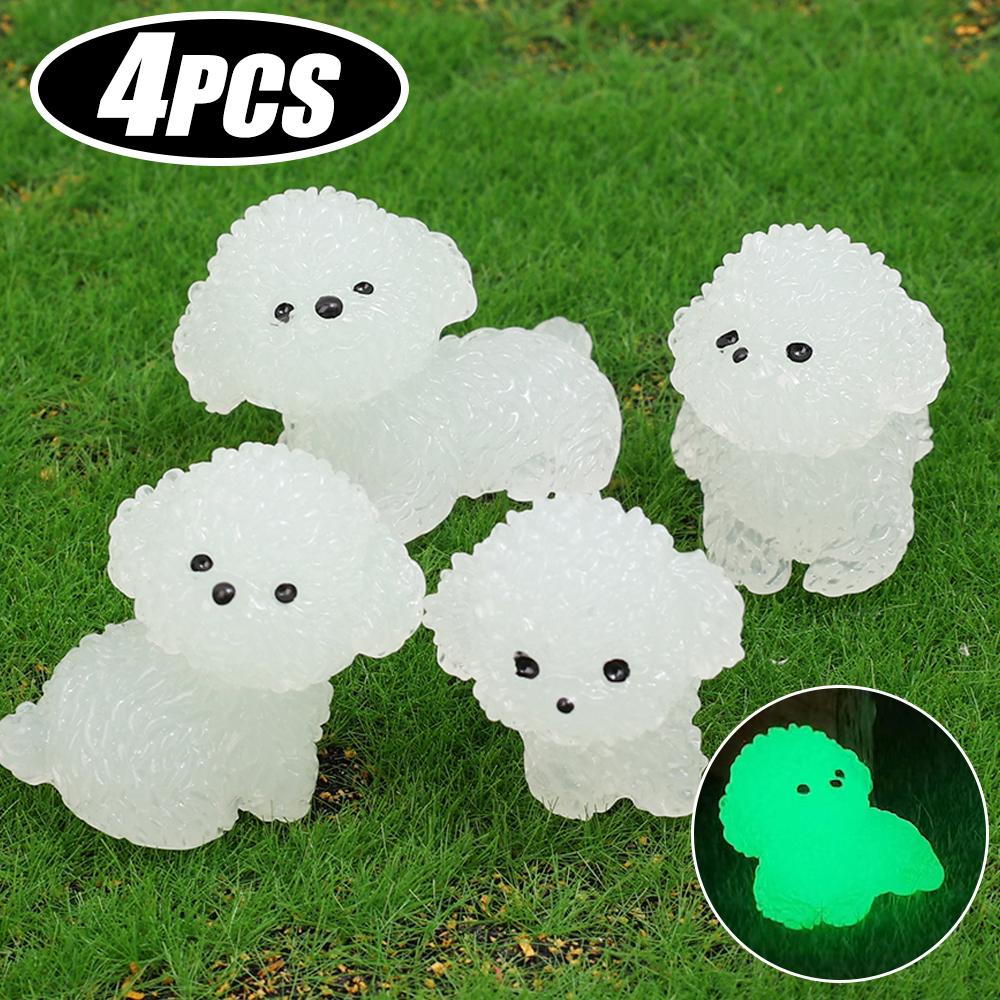 

Светящиеся украшения для автомобиля в виде собаки-пуделя, приборная панель, зеркало заднего вида, светящиеся украшения для щенков, садовые аксессуары для самостоятельного изготовления