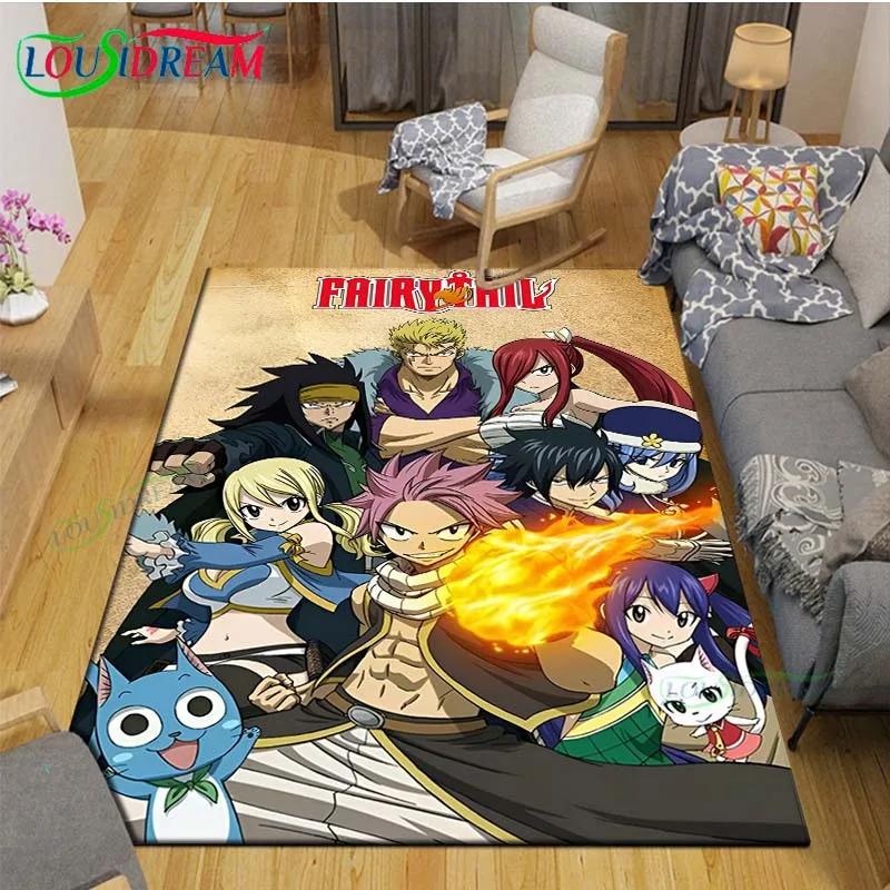 Fashion Popular Cartoon A-Fairy Tail Printed  Carpet Living Room Anti-Skid Area Rug Kids Bedroom Mats Yoga Mat Carpet Decor Gift