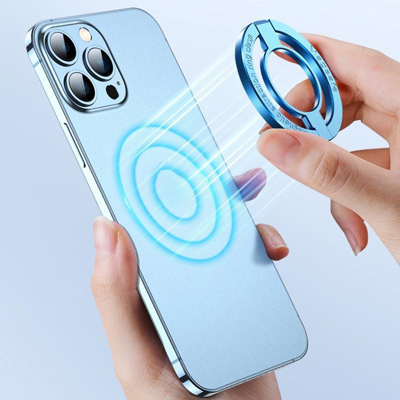 Foldable Magnetic Kickstand Zinc Alloy Phone Finger Ring Holder Stand
