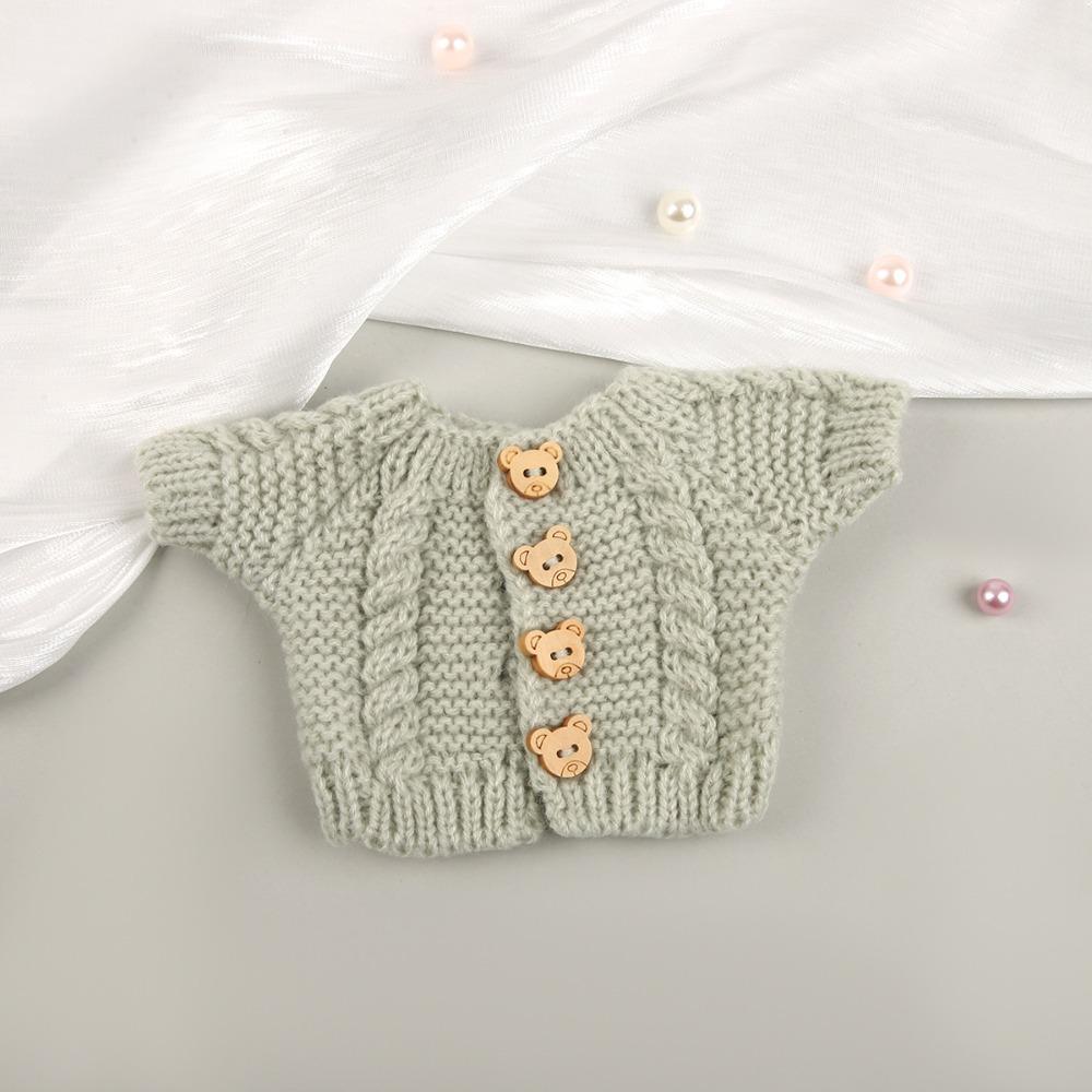 DIY Mini Strickpullover 20cm Puppe Puppe Anzieh mehrere Stile Puppe Pullover Baumwolle Puppe