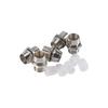 50 Stück Silberfarbe LED-Halter Gewindeaufnahme 8mm Gewinde Panel-Display-Halter 5mm Metall-Sitzaufnahme Panel-Display-Diodenbeleuchtung