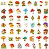 100 Slices Mushroom Sticker Cute Cartoon Mushroom DIY Waterproof and Removable Graffiti Sticker