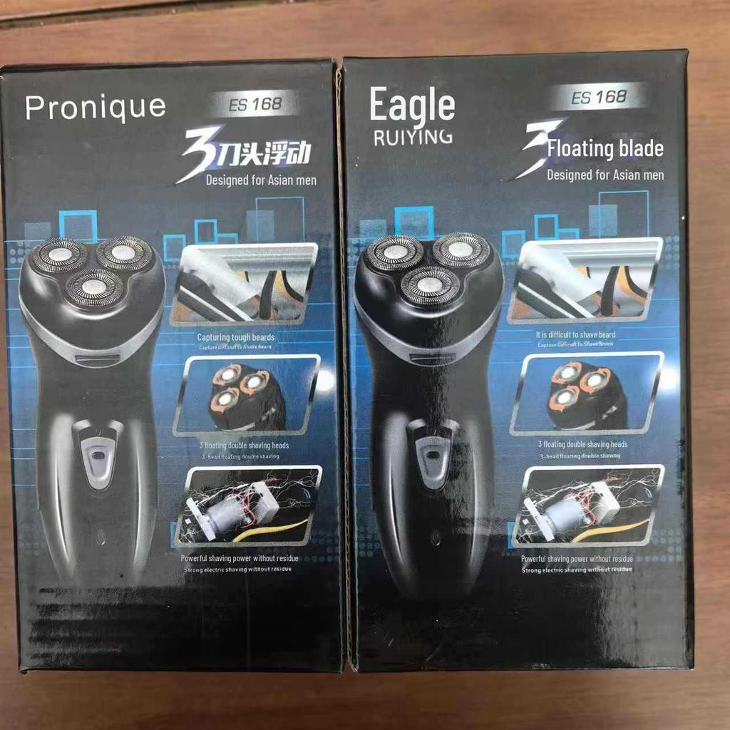ES-168 Barbeador Elétrico Masculino com Lâmina Flutuante e Aparador de Costeletas