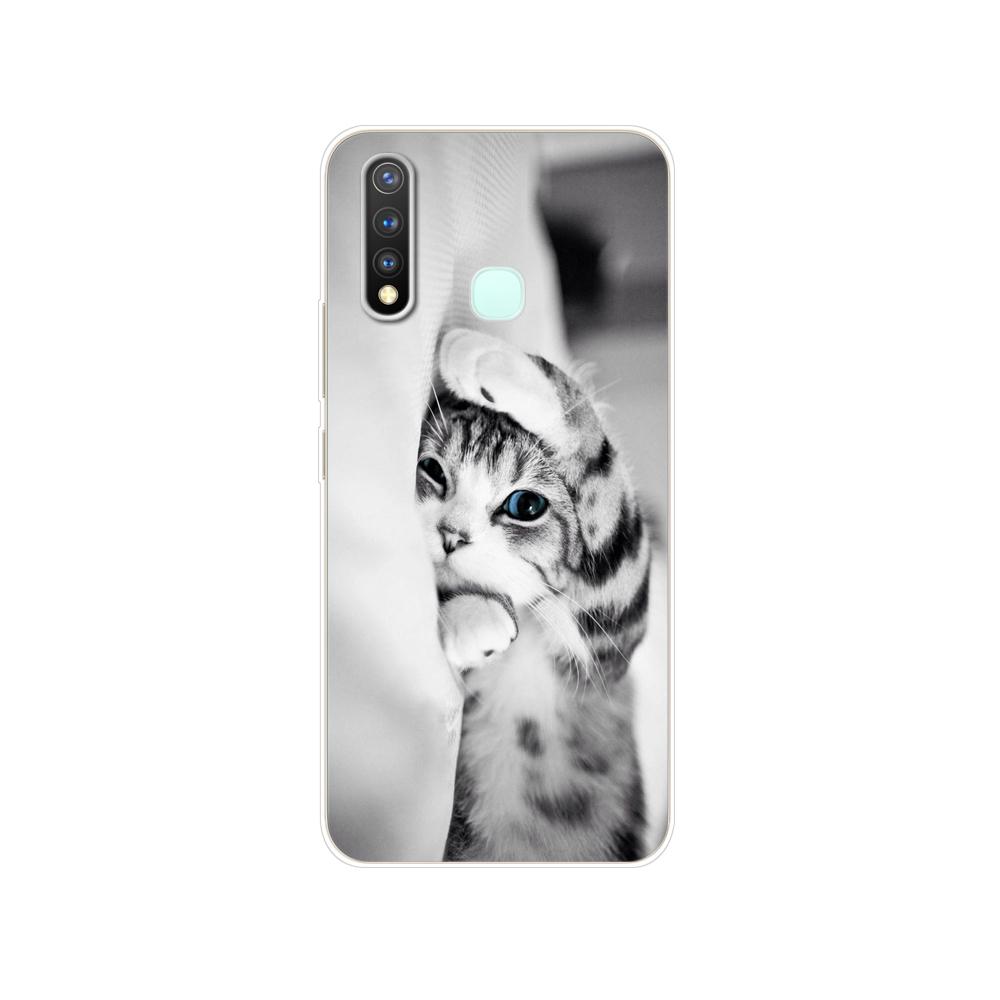 Dla Vivo Y19 Case 6.53 ''miękki TPU silikonowy pokrowiec dla Vivo Y19 Y 19 VivoY19 Case tylna obudowa telefonu zderzak ochronny Shell Bag Coque