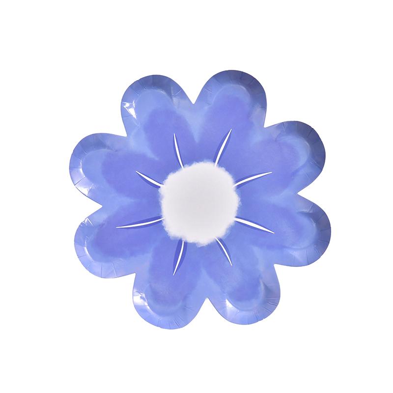 Disposable Daisy Paper Plate Flower Meal Plate Picnic Cake Plates Birthday Theme Party Decoration