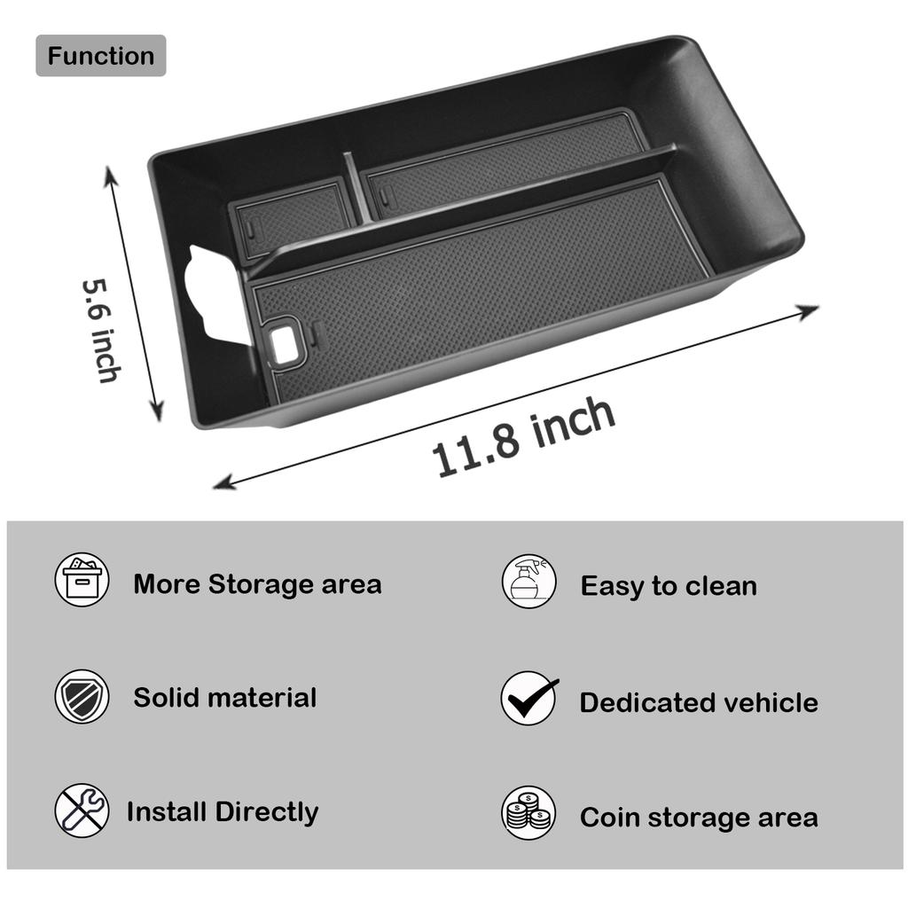 For Toyota Camry 2025 9th Gen (LE/SE/XLE/XSE) Armrest Storage Box Center Console Organizer Interior Car Storage ABS Accessories