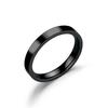 Japanese Korean 3mm Round Arc Stainless Steel Couple Ring - European American Style Titanium Jewelry
