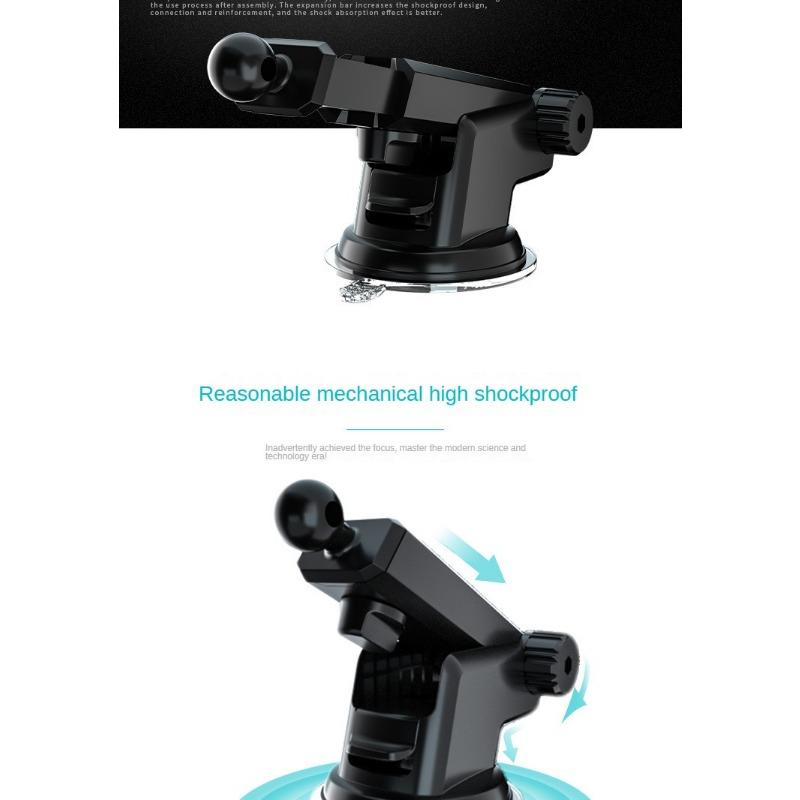 Ventuză rotativă de 360 ​​de grade, telescopică, pastă pentru tabloul de bord al mașinii, piedestal epoxidic cu ventoză, super aspirație multifuncțională