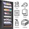 Wall-Mounted Multi-Layer Foldable Shoe and Sundry Storage Bag