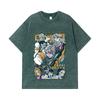 275 GSM Washed T-shirts 100% Cotton Demon Slayer V65 Uzui Print Unisex Heavy Cotton T Shirt