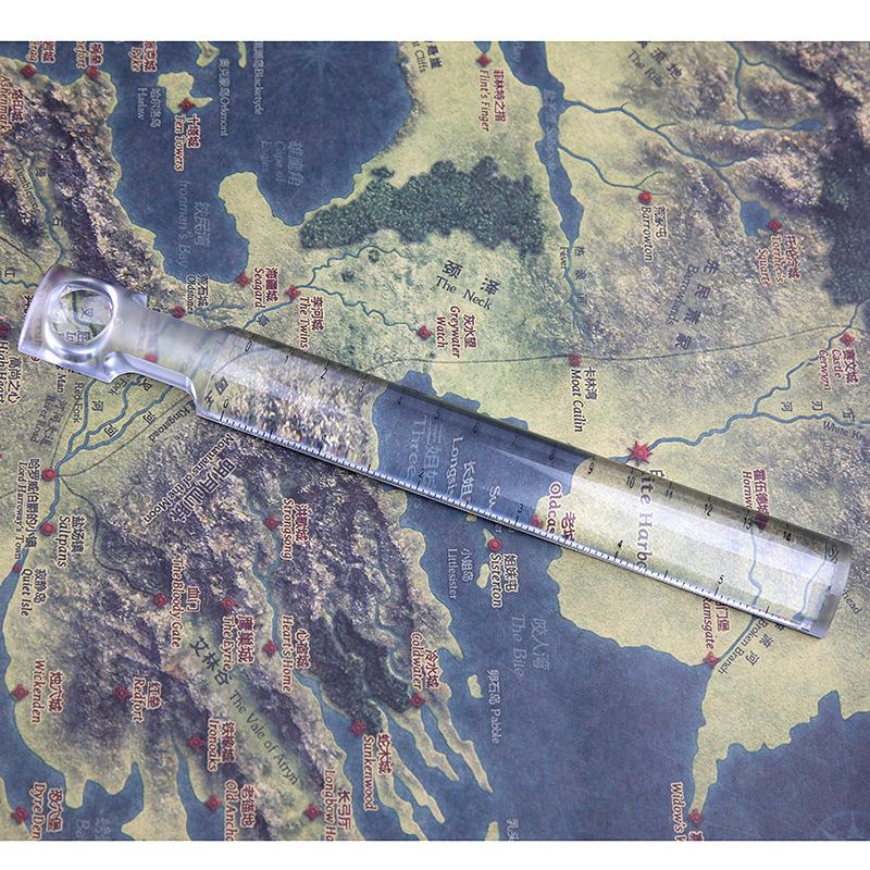 Multifunctional Ruler Magnifying Glass with Scale Centimeter Measuring Painting Engraving Origami Model Magnifying Glass