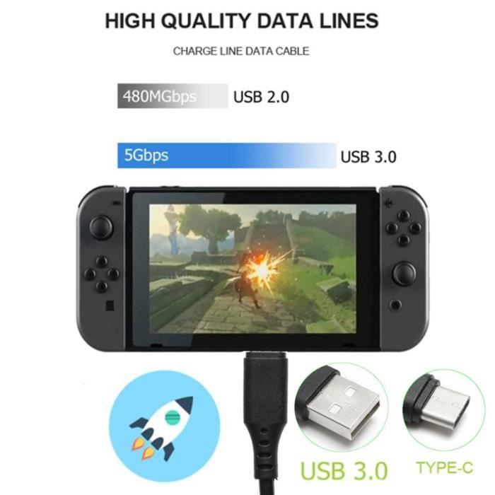 Reverzibilní nabíjecí datový kabel USB typu C pro Nintendo Switch