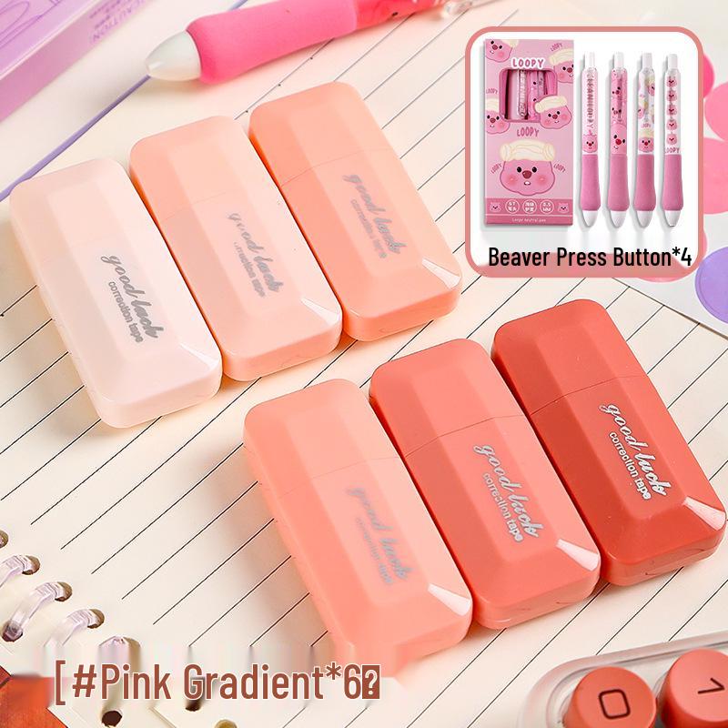 Gradient Pen-Style Color Correction Tape for Girls, Ideal for Junior High Students - Eraser Pen Tool