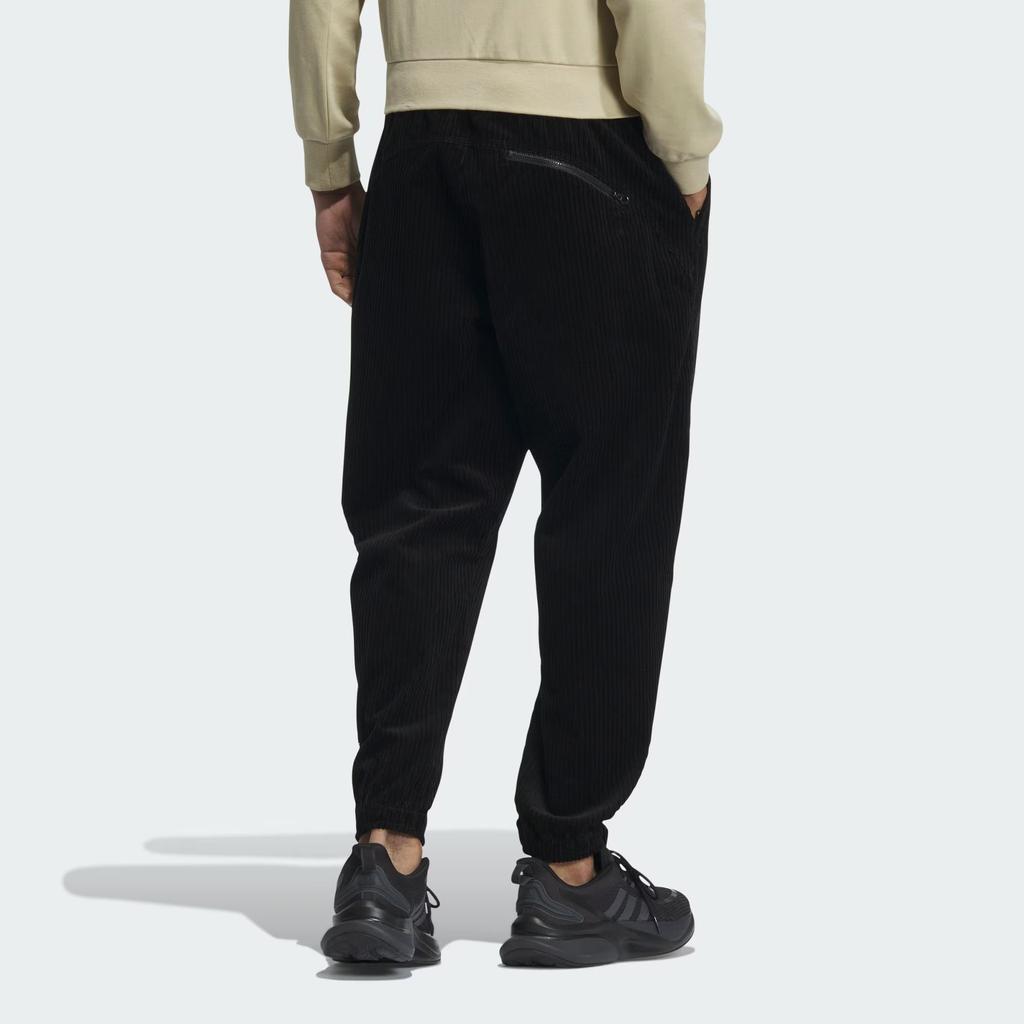Adidas Lounge Knitted Sweatpants Men's Black Moderate Cuffed Pants IQ1363