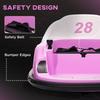 360 Degrees Rotation Kids Bumper Car, 12V Waltz Car with Remote Control, Dual Joystick, Music, Lights, Pink