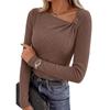 JPNTKY Damen Mode Lässige Langarm Blusen & Hemden