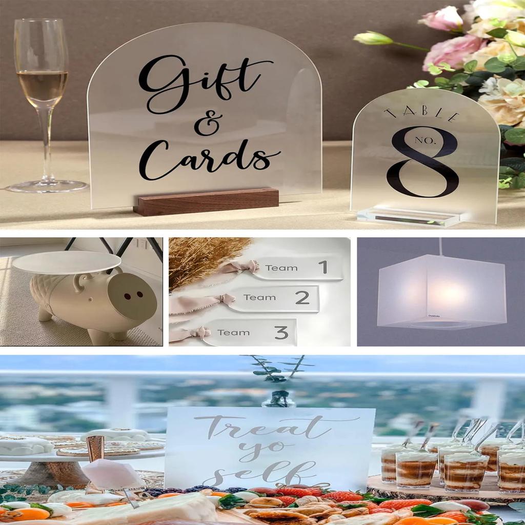 1-10pcs 2-10mm Thick Acrylic Frosted Board, Easy to Cut for Display & Decor Signs , Matte Acrylic Sheet for DIY & Crafts.
