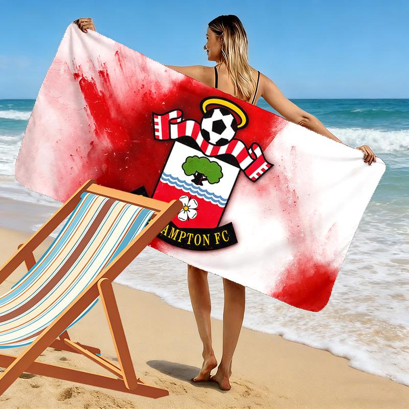 Southampton F.C Print Beach Towel, Large Soft Quick Dry Towel for Beach Camping Swimming