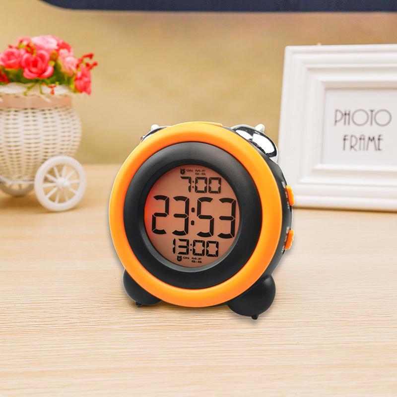 New Electronic Clock with Multiple Alarms and Loud Bell - Popular in Japan, Korea, Europe (Color Screen)