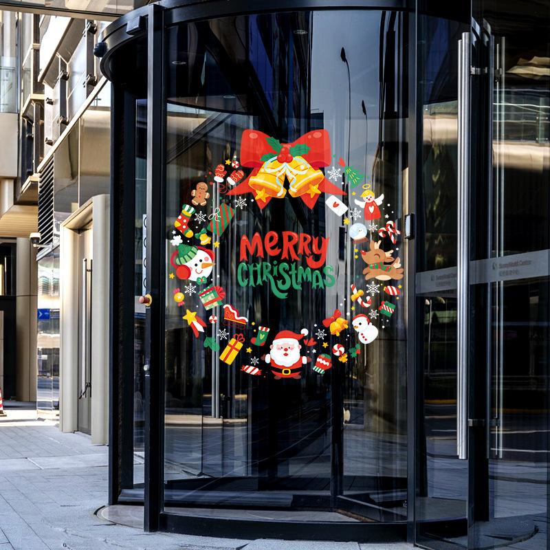 Christmas Window Stickers Christmas Wall Sticker Kids Room Wall Decals Merry Christmas Decorations For Home New Year Stickers
